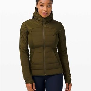 Lululemon Down for it All Jacket Moss Green Size 4